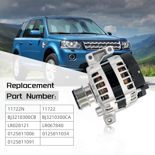 LR028121 Alternator 12V 180A Compatible With Land Rover 2013-2015 LR2 - size: L-and R-over Discovery/LR2/Evoque