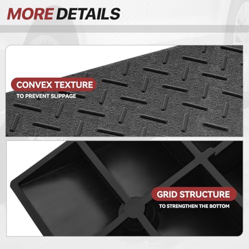 5.5" Rise Rubber Curb Ramp for Forklift, Driveway Sidewalk, Heavy Duty Car - size: 5.5" Rise