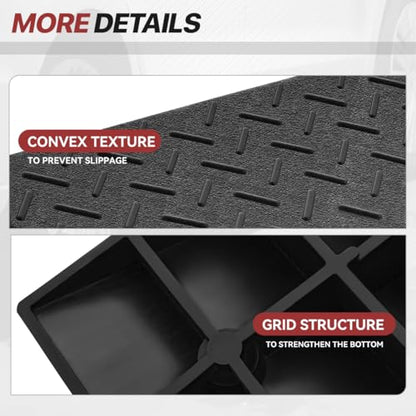 5.5" Rise Rubber Curb Ramp for Forklift, Driveway Sidewalk, Heavy Duty Car - size: 5.5" Rise