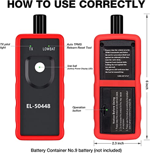 KINGBOLEN EL-50448 Automotive Tire Pressure Monitor