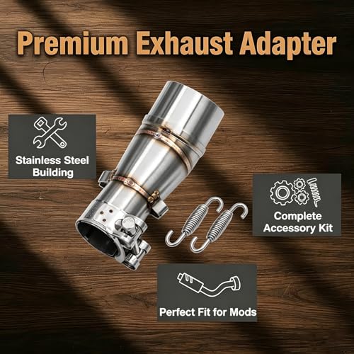 Motorcycle Exhaust Slip-On, Compatible with Ninja 250/300/Z250/Z300 (2008-2017), Stainless Steel Muffler Pipe, High Performance Aftermarket Replacement - size: 2008-2017
