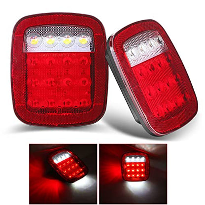 LIMICAR Trailer Tail Lights, 22 LED Stop Turn Backup Lights, 2 Pack