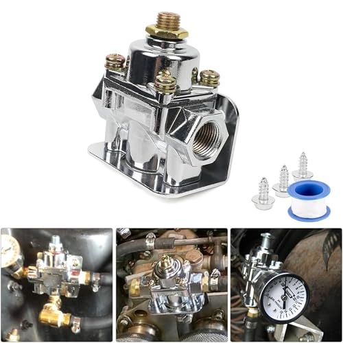 12-803 Fuel Pressure Regulator 4.5-9 PSI, 3/8 Inch NPT Ports, Compatible with Holley 12-803, Replacement for Car & Small Engine
