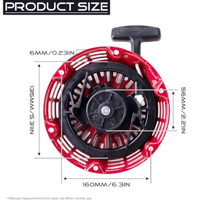 Recoil Starter with Start Cup Fit Honda GX120 GX160 GX200 Pull Starter (Steel Rod Paws) Engine 4/5.5/6.5hp Motor Replace # 28400-ZE1-003ZF 28400-ZH8-013YA
