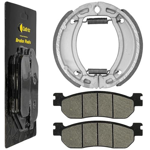 Caltric Front Brake Pads & Rear Shoes Compatible with Yamaha Tw200 Trailway 200 2000-2016