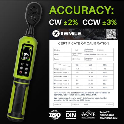 Digital Torque Wrench 3/8"Drive-0.66-44.25Ft.Lb for Bike Motorcycle - size: 3/8"0.66-44.25 Ft-Lb