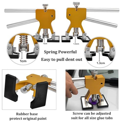 GLISTON DIY Paintless Dent Repair Kit 89pcs Dent Puller Tools Slide Hammer for Car Hail Damage Dent & Ding Remover
