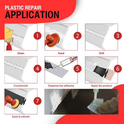 Polymix Rigid Plastic Repair Adhesive Kit Black