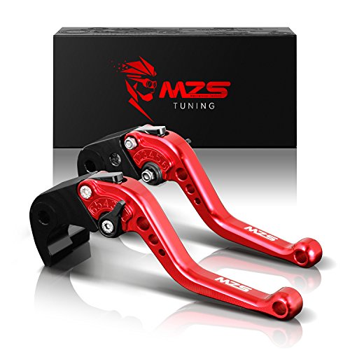 MZS Red Motorcycle Brake Clutch Levers Adjustable Short CNC Set - color: Red, size: SV1000/DL1000/GSF1200/GSF1250/GSXR1300/HAYABUSA