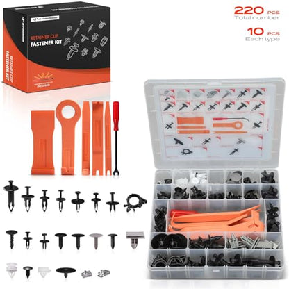 A-Premium 220PCS Fastener Retainer Clip Kit Compatible with Pontiac