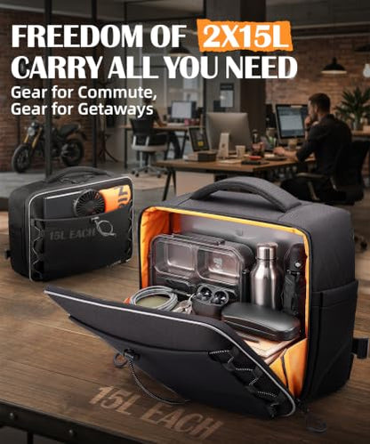 NICECNC 30L Motorcycle Saddlebags 1680D Throw-Over Panniers with Rain Cover