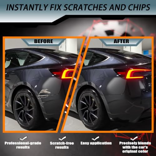 (Stealth Grey PN01) Touch up Paint for Tesla Model Y/3/X/S OEM Color Match - color: Car Touch up Paint(Stealth Grey(PN01)) Compatible with Tesla Model Y/3/X/S