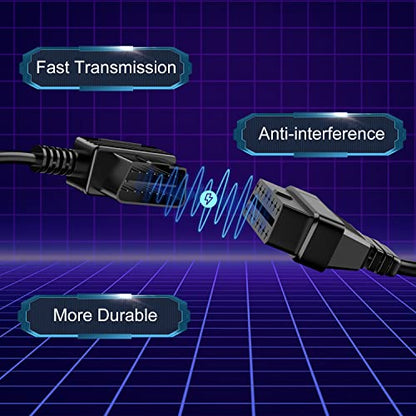 FOXWELL OBD2 OBD II 16Pin Male to Female Diagnostic Extension Convert Cable 65cm/25.59”