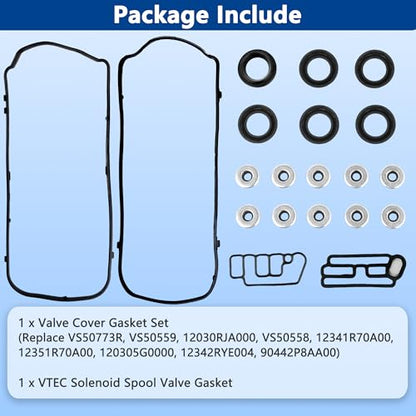 Engine Valve Cover Gasket Set,Solenoid Valve Gasket for Honda,VS50773R