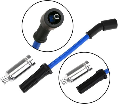 10.2 MM Racing Spark Plug Wires for CT5 CTS Escalade Camaro Corvette Express Silverado Suburban Tahoe Savana Sierra Yukon 5.3L 6.2L 6.6L V8 2014-2022 Blue