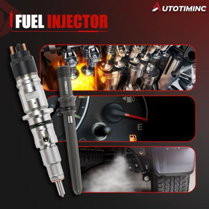 0445120050 Fuel Injector Set of 6 Compatible with 2007-2012 Ram 2500 6.7L - color: CP-QMP-J00629