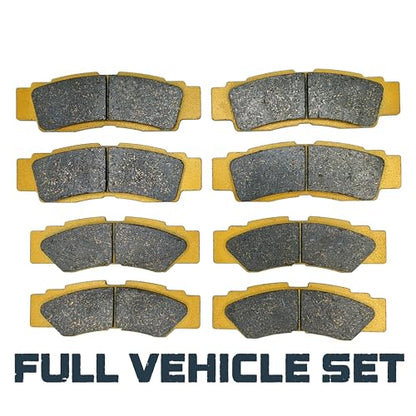 Traild Ceramic Brake Pads for Yamaha Wolverine 2021-2024 Front & Rear - style: Full Vehicle Set (No Parking Brake)