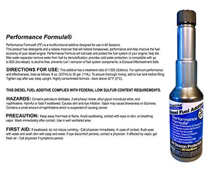 Stanadyne Performance Formula Bundle with Injector Cleaner Diesel Fuel Additive, 8 Ounce, 4 Pack