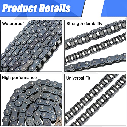 YOXUFA 428 Motorcycle Chain 102 Links for 110cc 125cc 150cc CRF50 XR50 Coolster Apollo 50cc 70cc 90cc Pit Dirt Bike 4 Wheeler ATV Quad TTR225 Grom TaoTao DB17 DB27 Blazer Sunl Vitacci Go Kart Parts