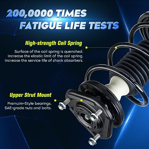 Front Strut Shock Assembly w/Coil Spring Compatible with Toyota Corolla 2009-2013, Matrix 2011-2013, 1.8L L4, Replace 472597 472598, Left & Right, 2PCS
