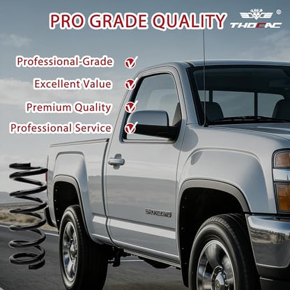 2" Front Drop Coil Spring Lowering Kit for 1999-2007 Chevy Silverado/GMC Sierra 1500 (2WD V8 Only), Black - color: black, size: 1999-2007 Silverado/Sierra 1500 2''Drop
