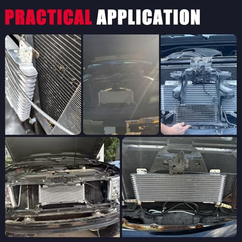 Upgrade 15Row LPD47391 40k Transmission Oil Cooler Kit Low Pressure Drop Trans Cooler Compatible with Heavy Duty 40,000 GVW Max Includes Mounting Hardware
