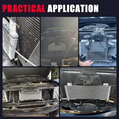 Upgrade 15Row LPD47391 40k Transmission Oil Cooler Kit Low Pressure Drop Trans Cooler Compatible with Heavy Duty 40,000 GVW Max Includes Mounting Hardware