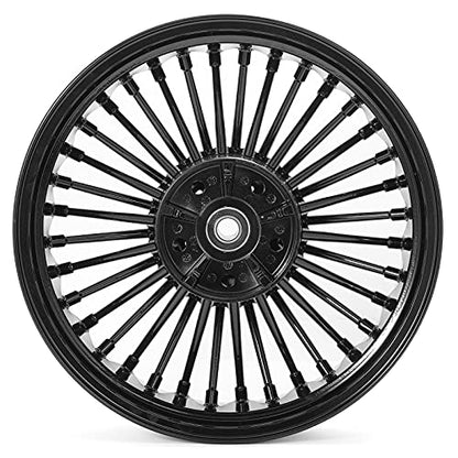 TOFR 18x5.5 Rear Fat King Spoke Wheel Rim For Harley Touring Bagger 09-25 - color: Gloss Black, size: Rear:18x5.5