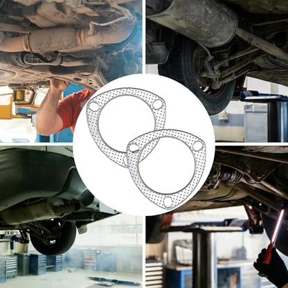 3 Inch Exhaust Gasket 3-Bolt 76.2mm Flange High Temperature Graphite - size: 3 in