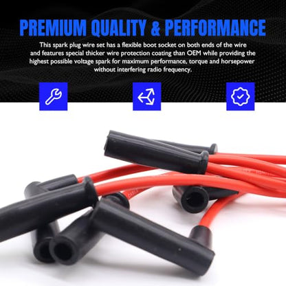 6716128 Ignition Spark Plug Wires Compatible with Jeep Cherokee - style: 671-6128