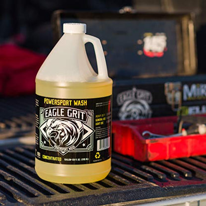 Eagle Grit Powersport Wash – 1 Gallon Concentrated Cleaner for Dirt Bikes, ATVs, UTVs, Mountain Bikes & Watercraft – Biodegradable, pH Balanced, VOC Compliant – Safe on All Surfaces – USA Made