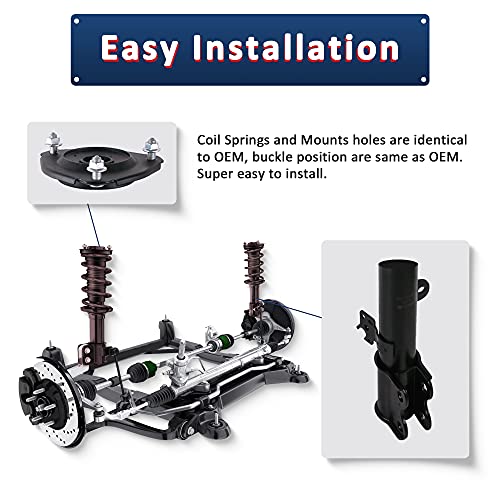 MOSTPLUS Pair Front Complete Struts Shock absorbers Assemblies 172298 172297 Compatible With 2006-2011 Hyundai Accent/Compatible With 2006-2011 KIA Rio 5 (only FWD) - style: 2006-2011 Accent