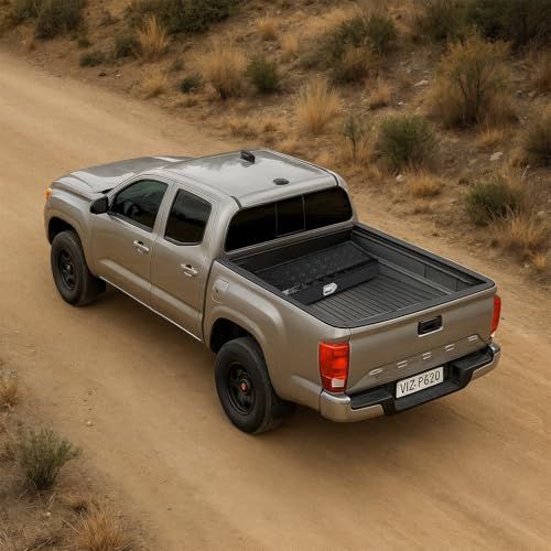 34.5 Inch Aluminum Truck Bed Tool Box with Lock - color: Black, size: 34.5"