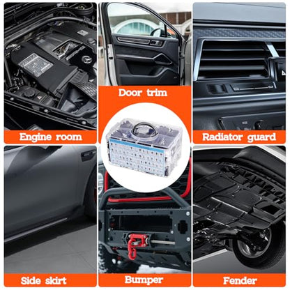 1501Pcs Car Retainer Clips & Plastic Fasteners Kit - 54 Sizes Auto Push Pin Rivets Set with Removal Tool, 10 Cable Ties, Sponge Cushions. 3-Layer Storage Box for Toyota Ford Honda (1501Pcs) - style: 1501pcs