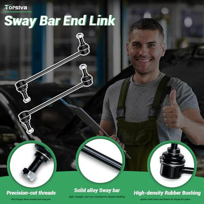 K750388 K750389 2PCS Front Sway Bar End Links for Ford 2010-2019 Flex/Taurus, 2013-2019 Police Interceptor Sedan, 2014-2018 Special Service Police, for Lincoln 2010-2016 MKS, 2010-2019 MKT - size: K750388&K750389-2PC