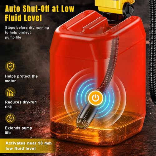 Fuel Transfer Pump for DeWalt 20V MAX Battery 3.7 GPM Cordless Gas Can Pump
