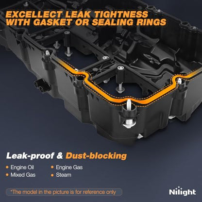 Nilight N55 Engine Valve Cover for BMW, Replace# 11127570292 E346-AS - size: for N55 BMW X5 X3 335i 535i 640i | 11127570292
