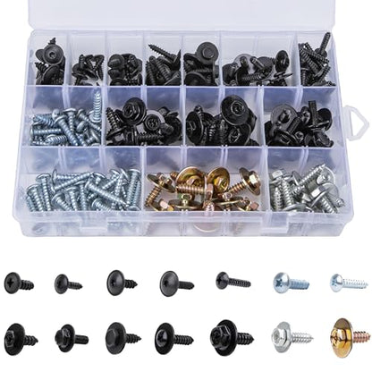 Metal Car Screw Body Bumper Hood Retainer Clips 160 PCS 14 Sizes