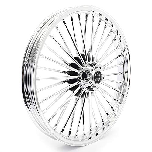 TOFR 21x2.15 16x3.5 Chrome Fat Spoke Wheels For Harley Dyna FXD FXDB 00-05 - color: Chrome, size: Front:21x2.15 Rear:16x3.5