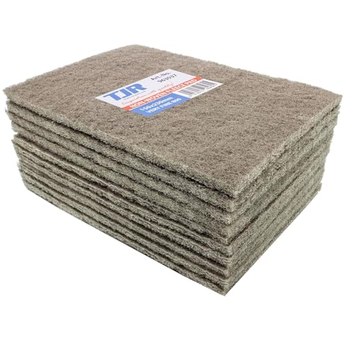 TJR® Scuff Pads 10-Pack – Non-Woven Fleece Buffing Pads for Automotive, Autobody – Multipurpose 6 x 9 Inch Scouring Pad – Tear Resistant Wet and Dry Use Sanding Pads (Very Fine P800) - style: Very Fine P800