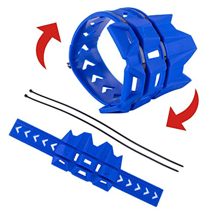 Motorcycle Universal Exhaust Heat Shield Cover Muffler Pipe Guard - color: blue