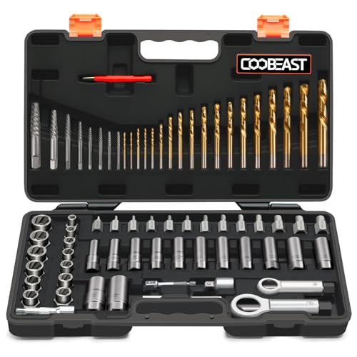 72Pcs Bolt Extractor Kit,Left Hand Drill Bit,Easy Out Screw Bolt Extractor - size: 72PCS
