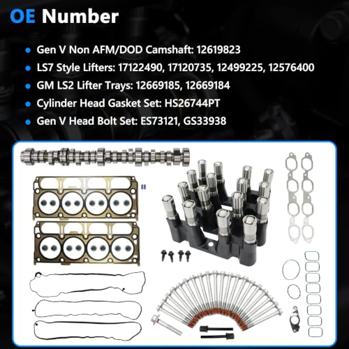 AUCERAMIC Camshaft Kit Fit 2014-2021 for Chevrolet GMC L83 5.3L