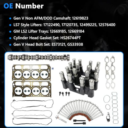 AUCERAMIC Camshaft Kit Fit 2014-2021 for Chevrolet GMC L83 5.3L