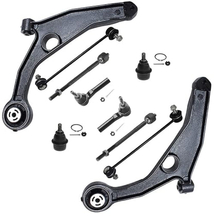 Detroit Axle - Front End 10pc Suspension Kit for 2008-2014 Dodge Avenger - size: 10-1668/10PC