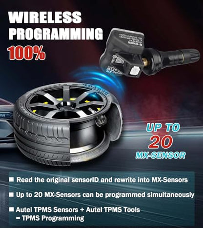 Autel TPMS MX Sensor Dual Frequency (315MHz + 433MHz) Tire Pressure Universal Programmable Rubber Valve (Autel MX Sensor Rubber 4pcs) - size: Autel MX Sensor Rubber 4pcs