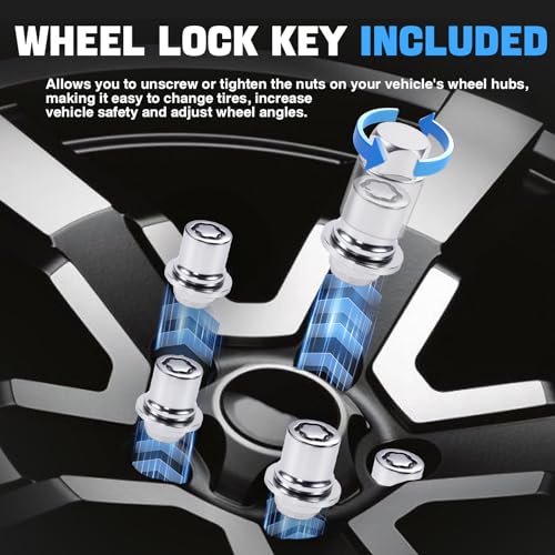 Wheel Lock Lug Nuts Set M12x1.5 Anti Theft Fit Toyota Camry Corolla Tacoma RAV4 Highlander Sienna Prius Venza Avalon C-HR Matrix Celica Mirai Lexus RX350 ES350 IS250 NX200T Replace 00276-00900 - size: 00276-00900 silver