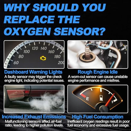2344622 Oxygen Sensor Upstream Downstream O2 Sensor for 1994-2017 Camry, 2009-12 Corolla, 06-18 Rav4, 1995-18 Avalon, 4Runner Matrix Sienna Solara ES300 ES300H NX200T NX300 Vibe