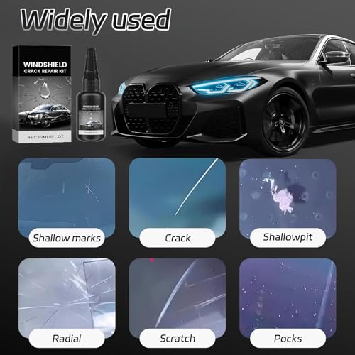 Windshield Chip Repair Kit - Quick Repair Automotive Tool for Windshields