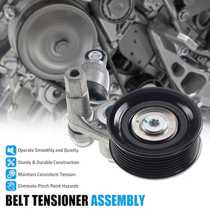 Belt Tensioner Assembly with Pulley Compatible with Honda HR-V 2.0L L4 2023, Replace #311705A2A02 311705A2A03 SK89709, Drive Belt Tensioner for Civic CR-V Accord Acura TLX - size: 311705A2A02